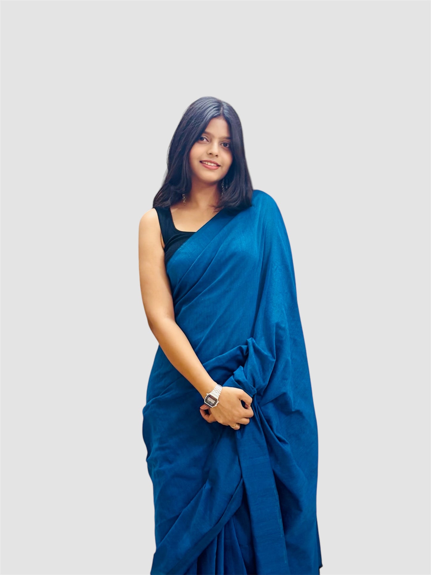 Plain Beautiful Khadi Cotton Saree
