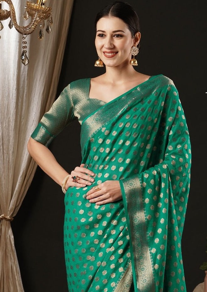 Pure Georgette Woven Saree