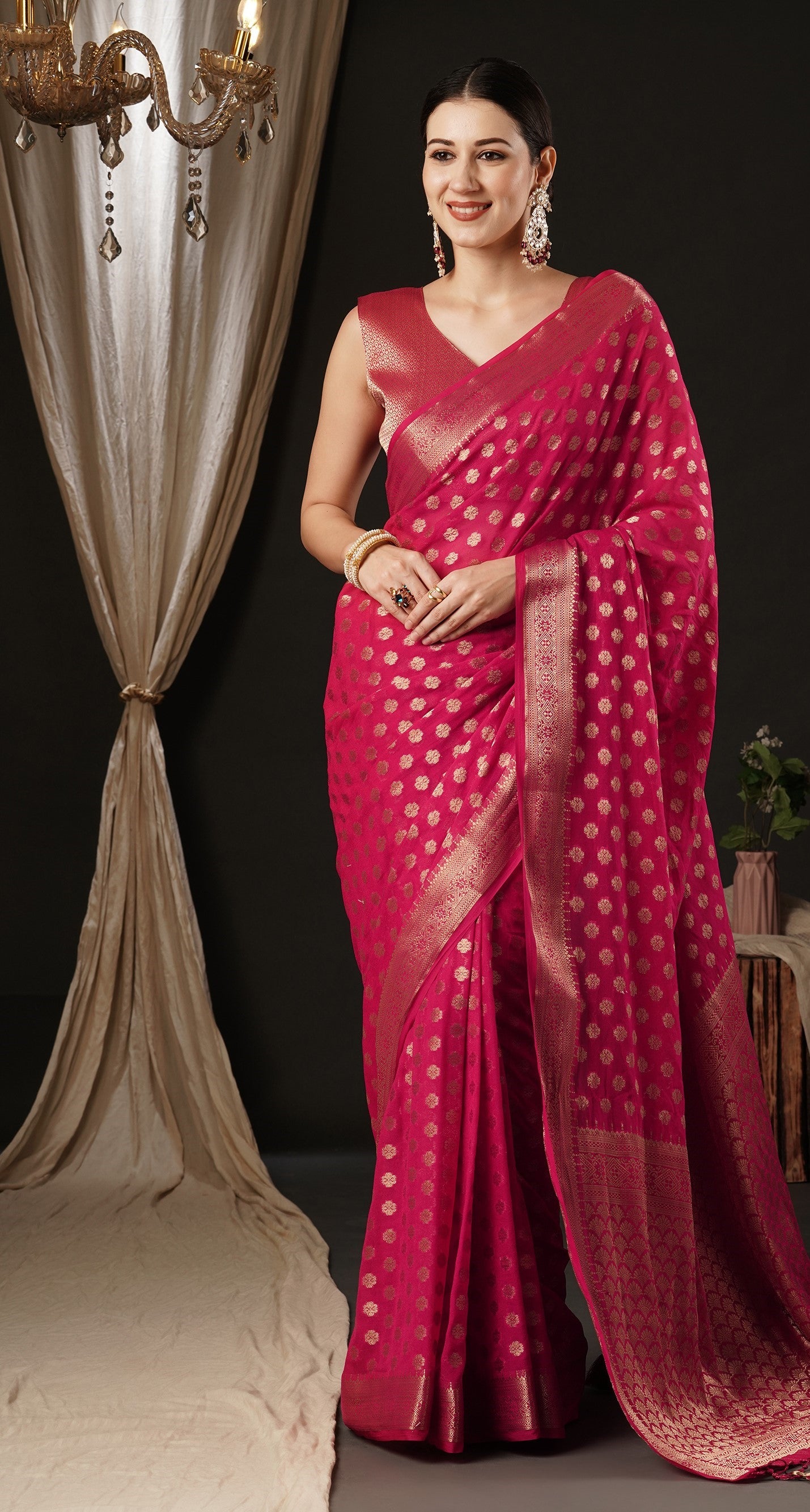 Pure Georgette Woven Saree