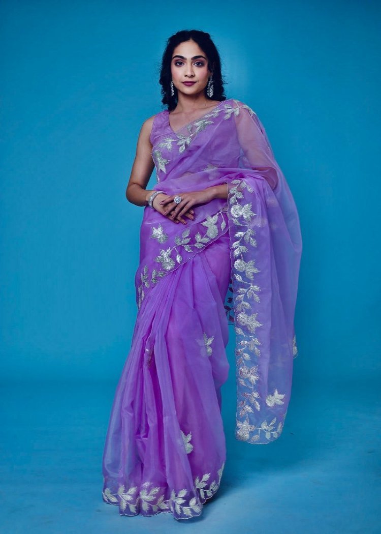 Organza Saree with Gota work