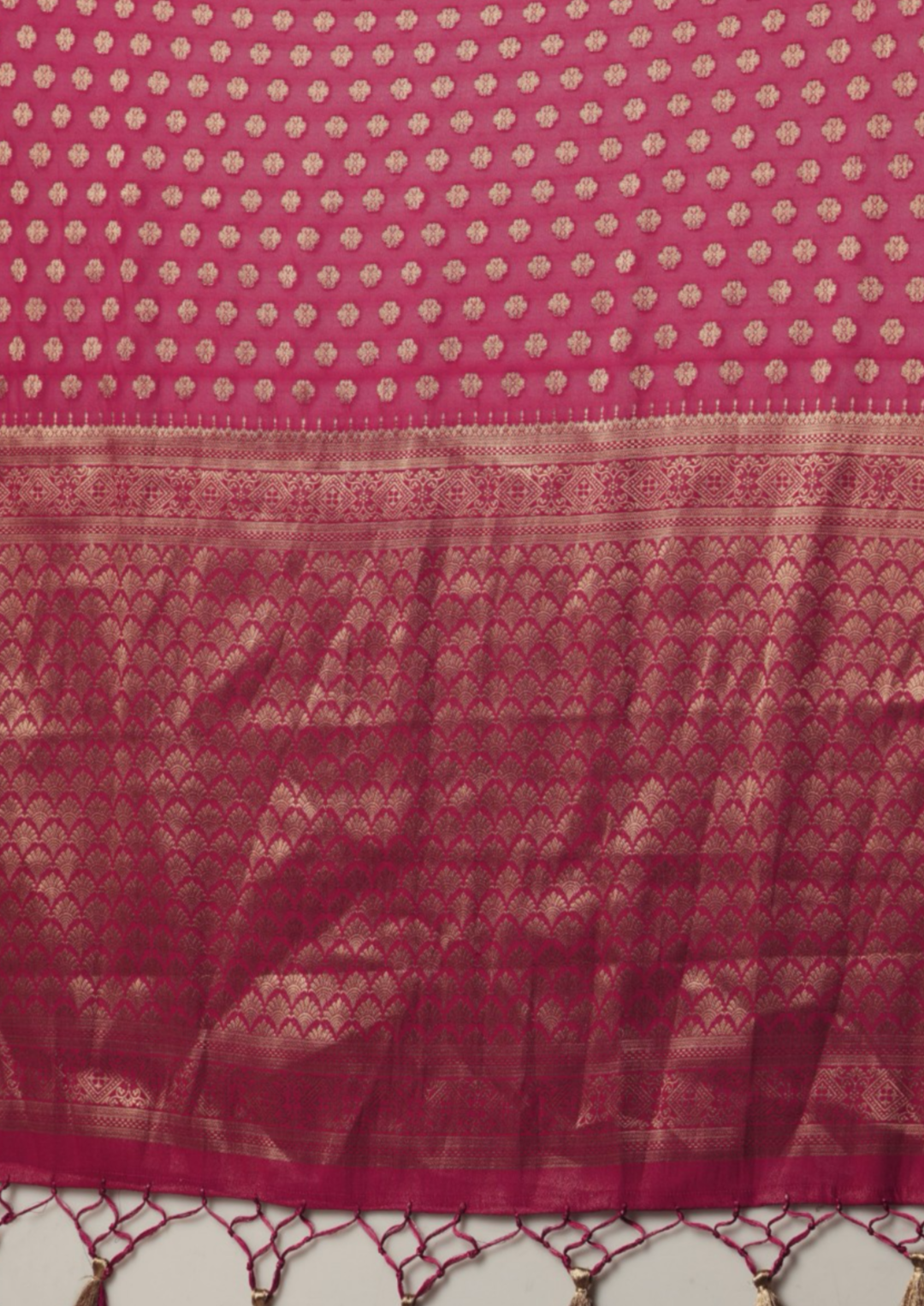 Glorious Pink Georgette Saree