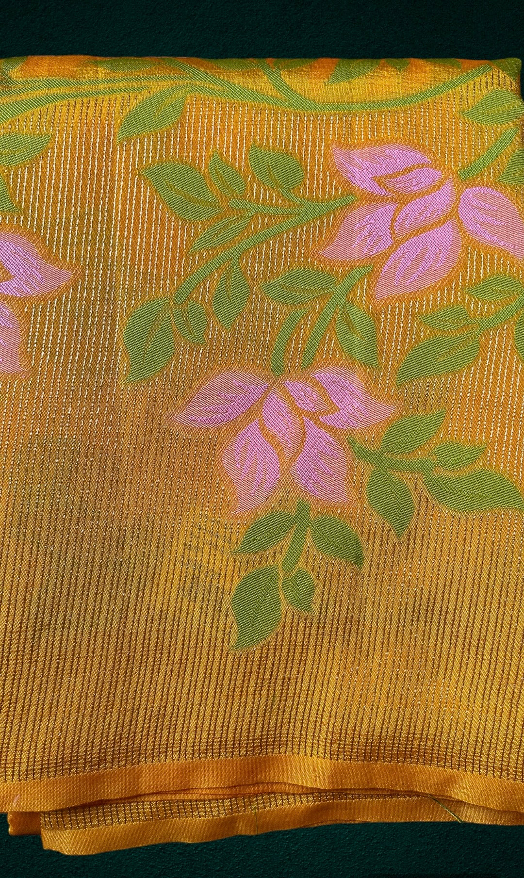 Vibrant Yellow Silk Saree