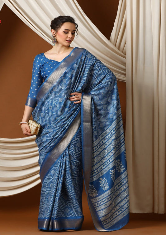 Beautiful Silk Jacquard Border Saree